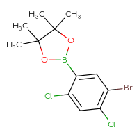 Chemical structure of 2-(5-bromo-2,4-dichlorophenyl)-4,4,5,5-tetramethyl-1,3,2-dioxaborolane - CSSB03552507978