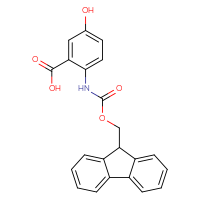Chemical structure of 2-({[(9H-fluoren-9-yl)methoxy]carbonyl}amino)-5-hydroxybenzoic acid - CSSB00011866286