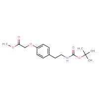 Chemical structure of methyl 2-[4-(2-{[(tert-butoxy)carbonyl]amino}ethyl)phenoxy]acetate - CSSB00010409626