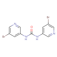 Chemical structure of 1,3-bis(5-bromopyridin-3-yl)urea - CSSB20620689844