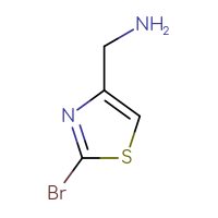 Chemical structure of 1-(2-bromo-1,3-thiazol-4-yl)methanamine - CSSB00010163454