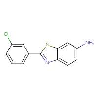 Chemical structure of 2-(3-chlorophenyl)-1,3-benzothiazol-6-amine - CSSB00000716900