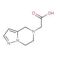 Chemical structure of 2-{4H,5H,6H,7H-pyrazolo[1,5-a]pyrazin-5-yl}acetic acid - CSSB00020920054
