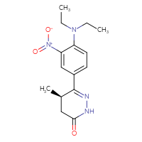 Chemical structure of (5R)-6-[4-(diethylamino)-3-nitrophenyl]-5-methyl-2,3,4,5-tetrahydropyridazin-3-one - CSSB02495326062