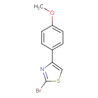 Chemical structure of 2-bromo-4-(4-methoxyphenyl)-1,3-thiazole - CSSB00012352301