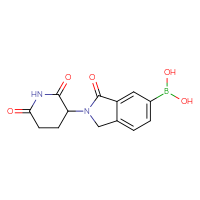 Chemical structure of [2-(2,6-dioxopiperidin-3-yl)-3-oxo-2,3-dihydro-1H-isoindol-5-yl]boronic acid - CSSB06446546318