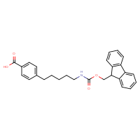 Chemical structure of 4-[5-({[(9H-fluoren-9-yl)methoxy]carbonyl}amino)pentyl]benzoic acid - CSSB20895624066
