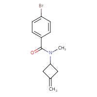 Chemical structure of 4-bromo-N-methyl-N-(3-methylidenecyclobutyl)benzamide - CSSB01063894459