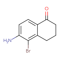 Chemical structure of 6-amino-5-bromo-1,2,3,4-tetrahydronaphthalen-1-one - CSSB00010191541