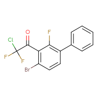 Chemical structure of 1-{4-bromo-2-fluoro-[1,1'-biphenyl]-3-yl}-2-chloro-2,2-difluoroethan-1-one - CSSB21103684443
