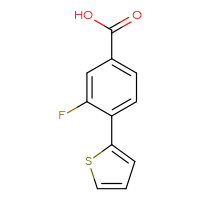 Chemical structure of 3-fluoro-4-(thiophen-2-yl)benzoic acid - CSSB00011533765