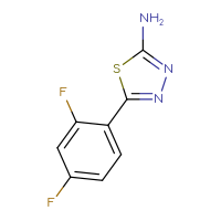 Chemical structure of 5-(2,4-difluorophenyl)-1,3,4-thiadiazol-2-amine - CSSB00011230185