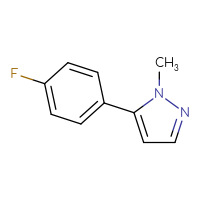 Chemical structure of 5-(4-fluorophenyl)-1-methyl-1H-pyrazole - CSSB00010990776
