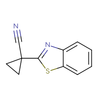 Chemical structure of 1-(1,3-benzothiazol-2-yl)cyclopropane-1-carbonitrile - CSSB00013209233