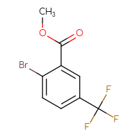 Chemical structure of methyl 2-bromo-5-(trifluoromethyl)benzoate - CSSB00012357549