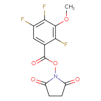 Chemical structure of 2,5-dioxopyrrolidin-1-yl 2,4,5-trifluoro-3-methoxybenzoate - CSSB20269634975