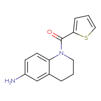 Chemical structure of 1-(thiophene-2-carbonyl)-1,2,3,4-tetrahydroquinolin-6-amine - CSSB00000650593