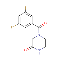 Chemical structure of 4-(3,5-difluorobenzoyl)piperazin-2-one - CSSB00000584381