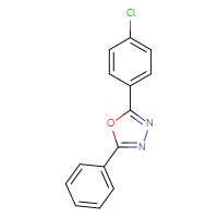 Chemical structure of 2-(4-chlorophenyl)-5-phenyl-1,3,4-oxadiazole - CSSB00020644226