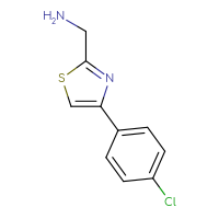 Chemical structure of 1-[4-(4-chlorophenyl)-1,3-thiazol-2-yl]methanamine - CSSB00000739973