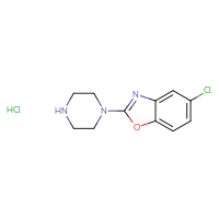 Chemical structure of 5-chloro-2-(piperazin-1-yl)-1,3-benzoxazole hydrochloride - CSSB00025718011