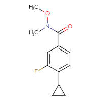 Chemical structure of 4-cyclopropyl-3-fluoro-N-methoxy-N-methylbenzamide - CSSB07113817247