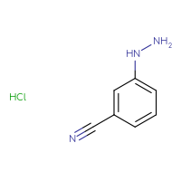 Chemical structure of 3-hydrazinylbenzonitrile hydrochloride - CSSB00016987777