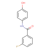 Chemical structure of 3-fluoro-N-(4-hydroxyphenyl)benzamide - CSSB00000599517