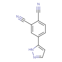Chemical structure of 4-(1H-pyrazol-5-yl)benzene-1,2-dicarbonitrile - CSSB00038687166