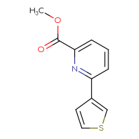 Chemical structure of methyl 6-(thiophen-3-yl)pyridine-2-carboxylate - CSSB00010982071