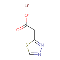 Chemical structure of lithium(1+) 2-(1,3,4-thiadiazol-2-yl)acetate - CSSB00102946635