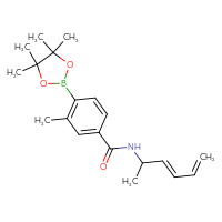 Chemical structure of N-[(3E)-hexa-3,5-dien-2-yl]-3-methyl-4-(4,4,5,5-tetramethyl-1,3,2-dioxaborolan-2-yl)benzamide - CSSB21331714007