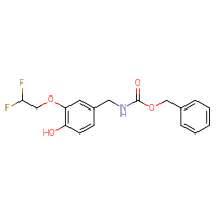 Chemical structure of benzyl N-{[3-(2,2-difluoroethoxy)-4-hydroxyphenyl]methyl}carbamate - CSSB21043415023