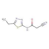 Chemical structure of 2-cyano-N-(5-ethyl-1,3,4-thiadiazol-2-yl)acetamide - CSSB00012769312