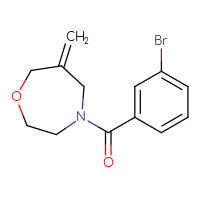 Chemical structure of 4-(3-bromobenzoyl)-6-methylidene-1,4-oxazepane - CSSB03453718454