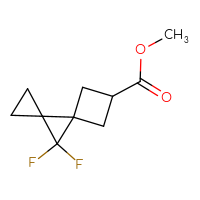 Chemical structure of methyl 8,8-difluorodispiro[2.0.3⁴.1³]octane-6-carboxylate - CSSB01392470928