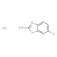 Chemical structure of 6-chloro-1,3-benzothiazol-2-amine hydrochloride - CSSB00016990749