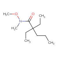 Chemical structure of 2,2-diethyl-N-methoxy-N-methylpentanamide - CSSB15011949946