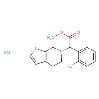 Chemical structure of methyl 2-(2-chlorophenyl)-2-{4H,5H,6H,7H-thieno[2,3-c]pyridin-6-yl}acetate hydrochloride - CSSB00016992219