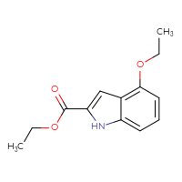 Chemical structure of ethyl 4-ethoxy-1H-indole-2-carboxylate - CSSB00000340950