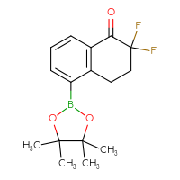 Chemical structure of 2,2-difluoro-5-(4,4,5,5-tetramethyl-1,3,2-dioxaborolan-2-yl)-1,2,3,4-tetrahydronaphthalen-1-one - CSSB06446545706