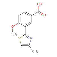 Chemical structure of 4-methoxy-3-(4-methyl-1,3-thiazol-2-yl)benzoic acid - CSSB00126272366