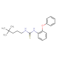 Chemical structure of 3-(4,4-dimethylpentyl)-1-(2-phenoxyphenyl)thiourea - CSSB21432494377