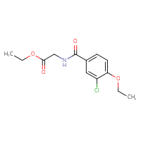 Chemical structure of ethyl 2-[(3-chloro-4-ethoxyphenyl)formamido]acetate - CSSB06919394809