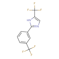 Chemical structure of 5-(trifluoromethyl)-2-[3-(trifluoromethyl)phenyl]-1H-imidazole - CSSB02276651432