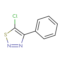 Chemical structure of 5-chloro-4-phenyl-1,2,3-thiadiazole - CSSB00000065644