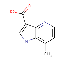 Chemical structure of 7-methyl-1H-pyrrolo[3,2-b]pyridine-3-carboxylic acid - CSSB00009873569