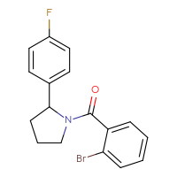 Chemical structure of 1-(2-bromobenzoyl)-2-(4-fluorophenyl)pyrrolidine - CSSB00105546575