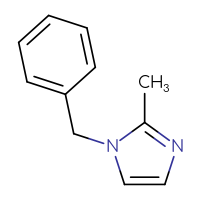 Chemical structure of 1-benzyl-2-methyl-1H-imidazole - CSSB00011215648