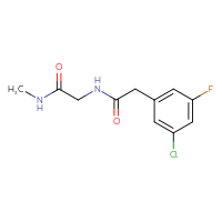 Chemical structure of 2-[2-(3-chloro-5-fluorophenyl)acetamido]-N-methylacetamide - CSSB03101145668